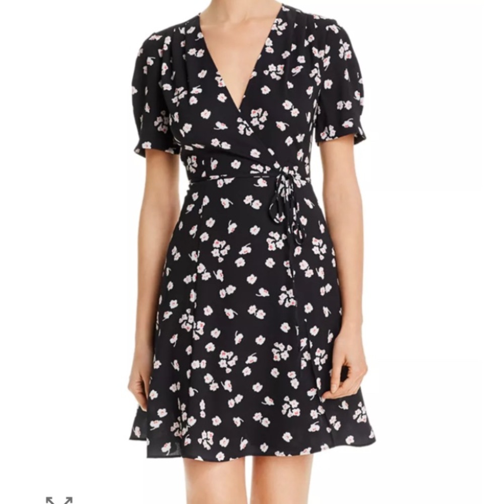 French Connection Black Floral Mini Dress
